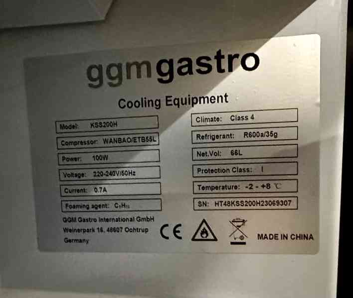 🧊 Profesionální gastro lednice GGM Gastro KSS200H – 130 l – - foto 5