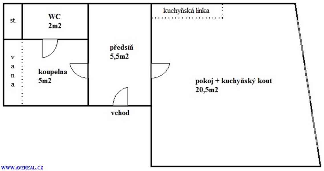 Pronájem bytu 1+kk (33m2) + garážové stání, Praha 6 – Břev. - foto 2