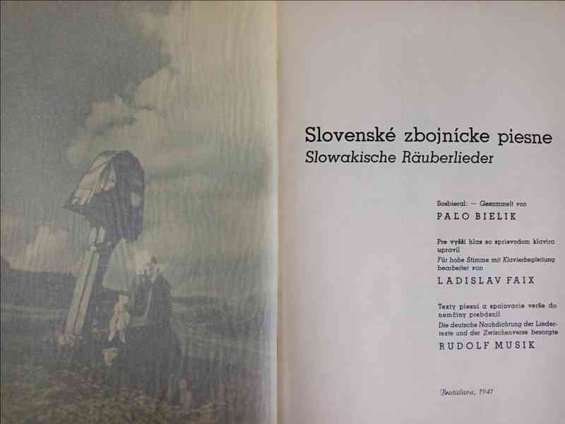 Prodám knížku "Slovenské zbojnícke piesne" (1941) s notami - foto 3