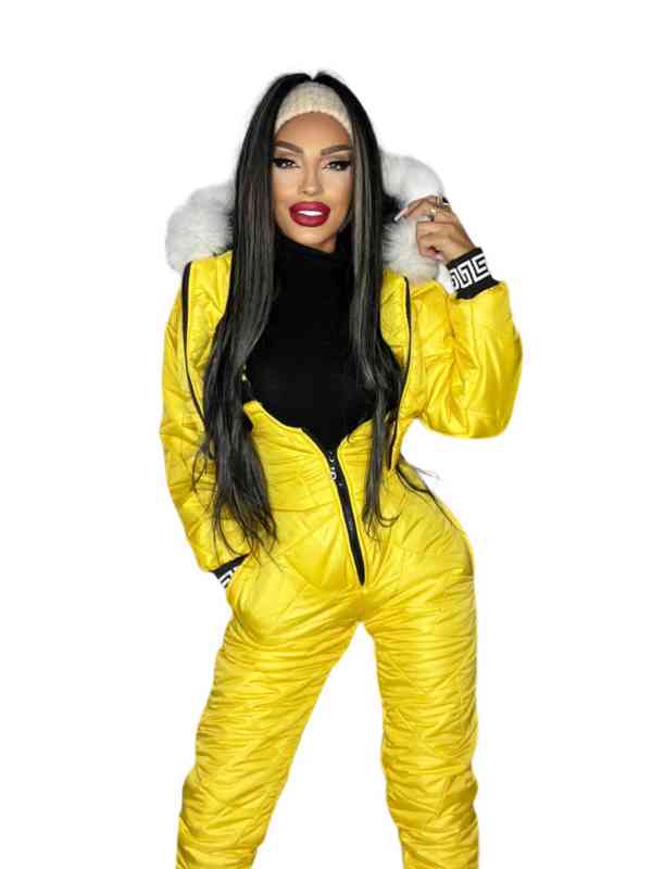 Stylovy damsky zimny lyziarsky komplet s kozusinou NOVY - foto 4