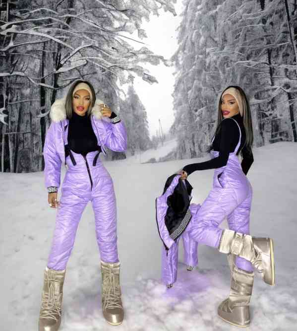 Stylovy damsky zimny lyziarsky komplet s kozusinou NOVY - foto 7