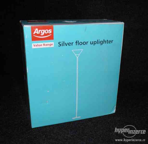 Lampa pokojová vysoká Argos Silver Floor Uplighter – nová. - foto 3