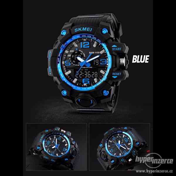 Sportovní značkové modré hodinky Skmei - nové - foto 1