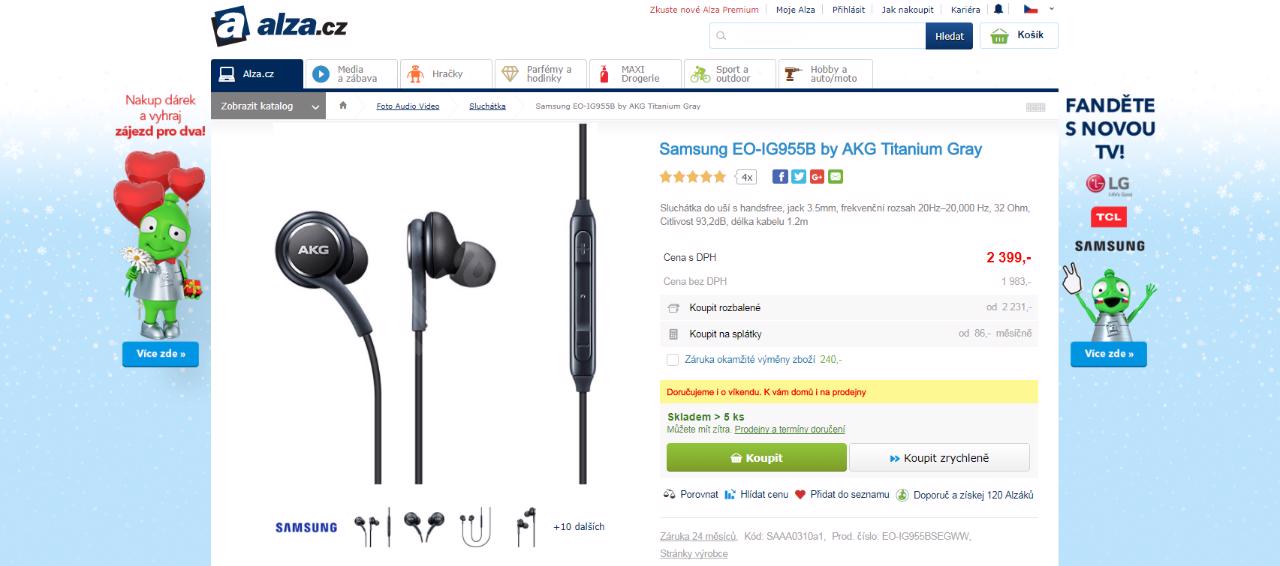 Špuntové sluchátka Samsung AKG - foto 4