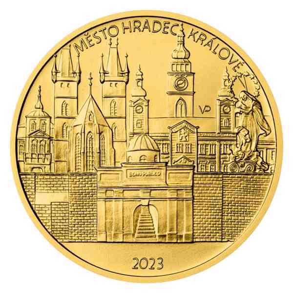 Zlatá pamětní mince ČNB - Hradec Králové standard - foto 2