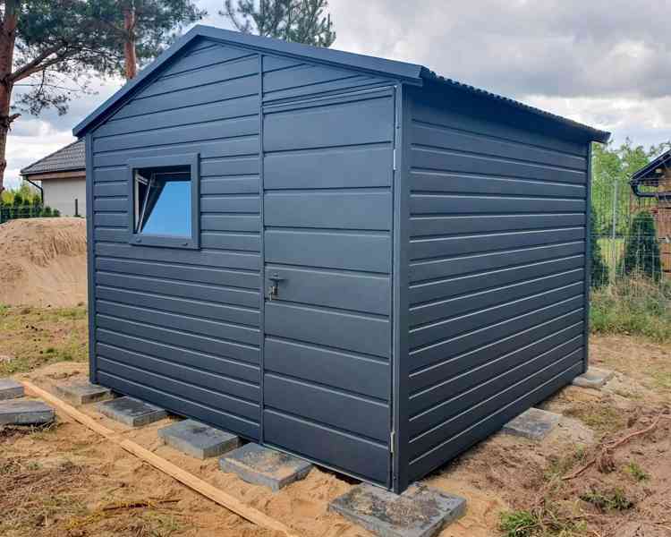  Zahradní domek 3x3m Okno Pcv-  dveře - Antracit -  TS719  - foto 3