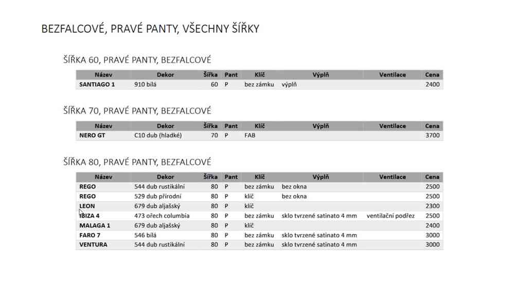 Prodám dveře levé 60 70 80 90 pravé 60 70 80 90 falc bezfalc - foto 10