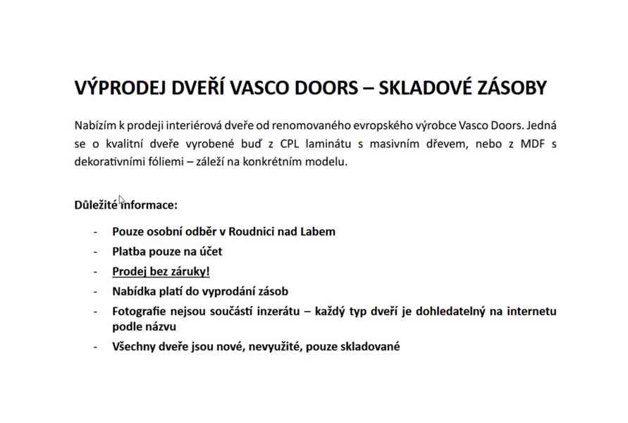 Prodám dveře levé 60 70 80 90 pravé 60 70 80 90 falc bezfalc - foto 4