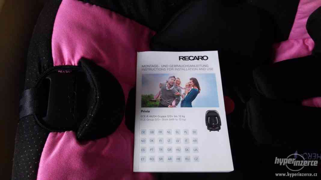Dětská autosedačka RECARO Privia 0-13 kg – Pink - foto 3