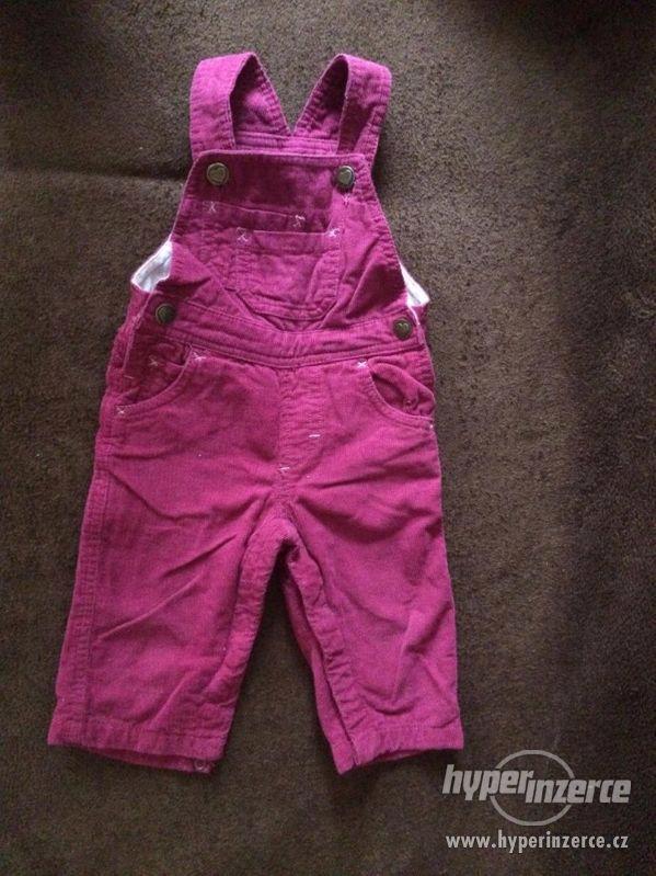 Dětské laclové,manšestrové kalhoty vel. 68 (4-6 měsíců) - foto 2
