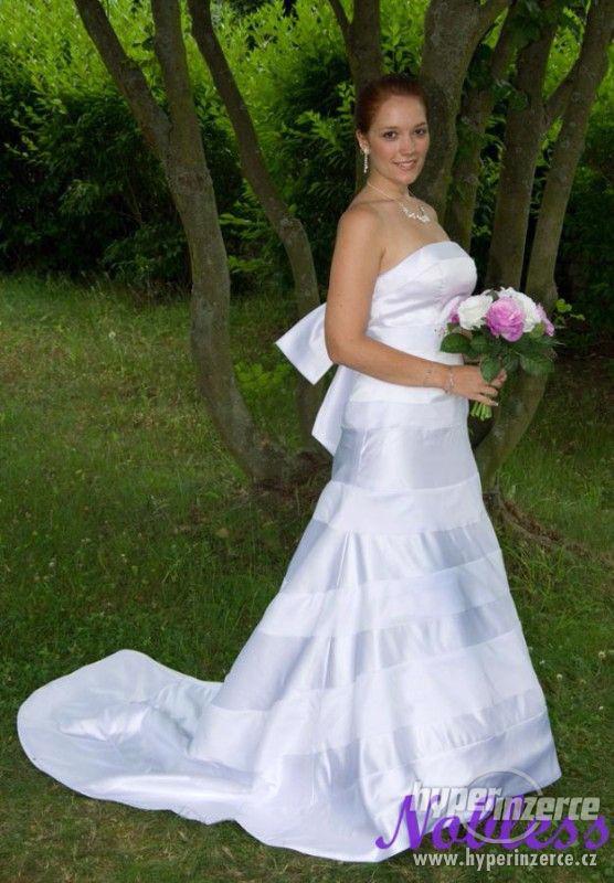 Svatební šaty Liliana č. 64 saténové bílé - foto 2