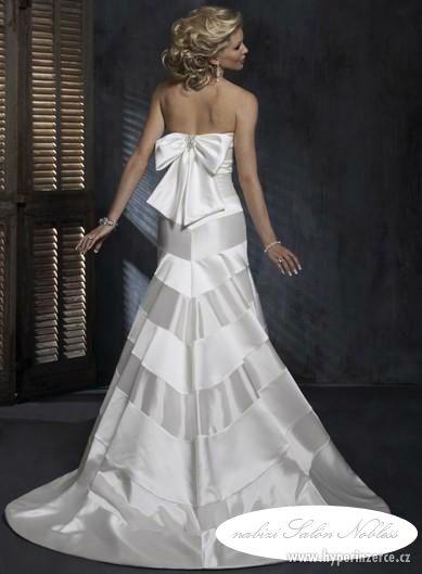 Svatební šaty Liliana č. 64 saténové bílé - foto 4