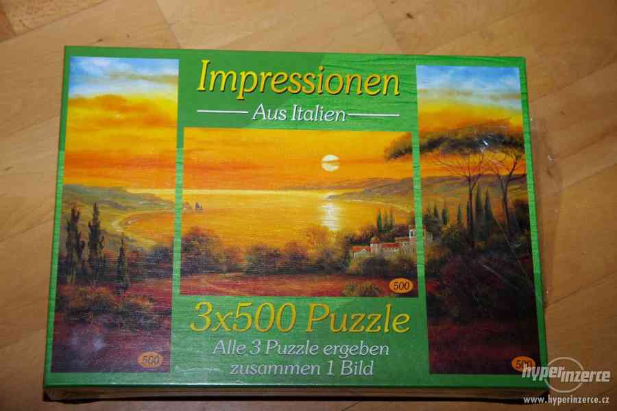 3x500 Puzzle Impresionen Aus Italien - nové! - foto 1