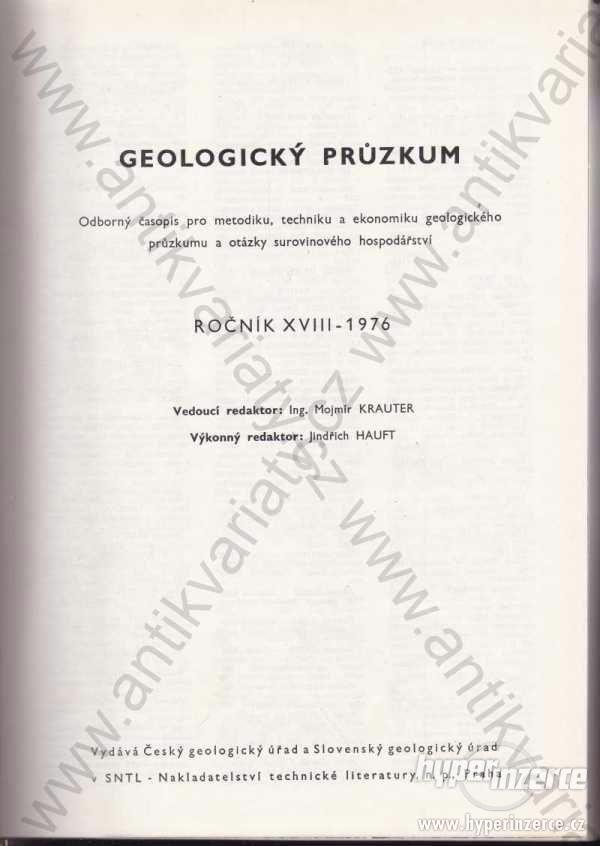 Geologický průzkum 1976 M. Krauter, J. Hauft - foto 1
