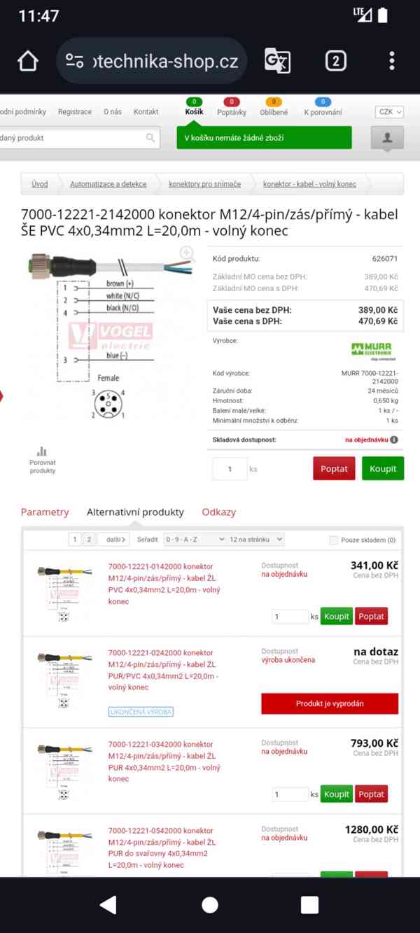 Kabel 7000-12221-6342000 konektor samice, M12, 4-pin, přímý  - foto 6