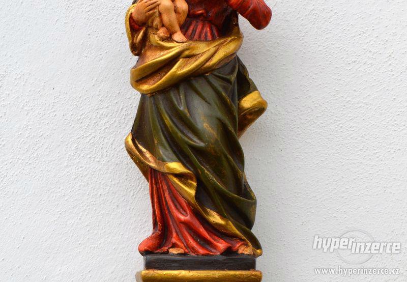 Závěsná soška Panna Marie s Ježíškem - výška 32 cm - foto 2
