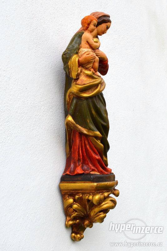 Závěsná soška Panna Marie s Ježíškem - výška 32 cm - foto 4