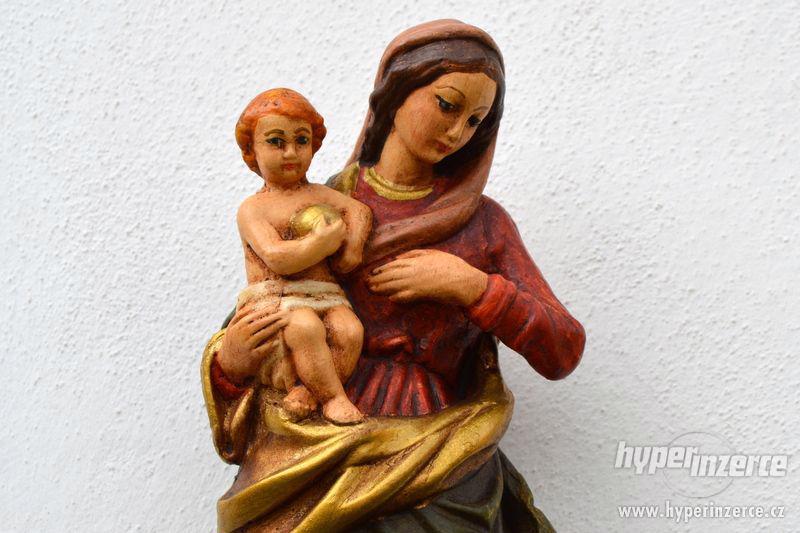 Závěsná soška Panna Marie s Ježíškem - výška 32 cm - foto 6