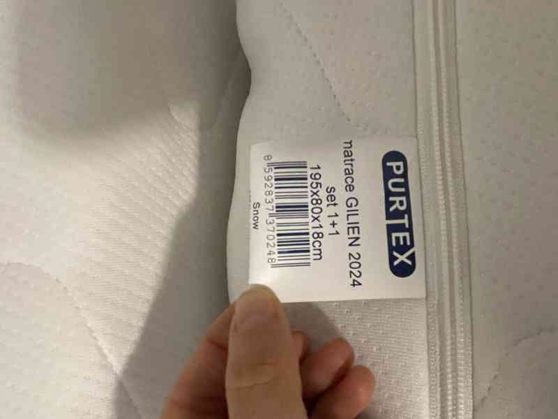 2 ks matrace na jednolůžko Purtex - foto 2