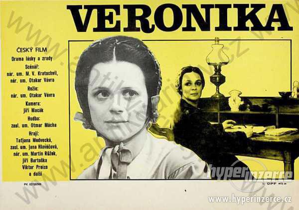 Veronika film plakát Vávra Mácha Bartoška Preis - foto 1