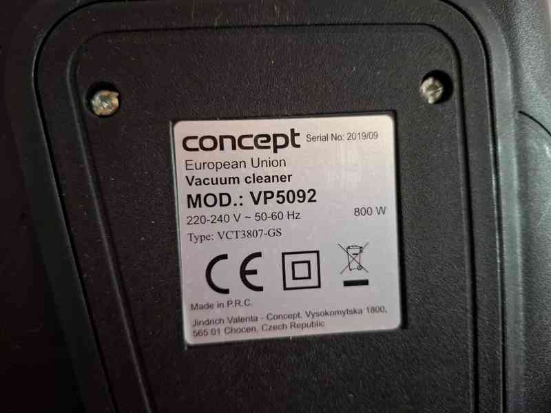 VYSAVAČ CONCEPT VP 5092, 800 W, bezsáčkový - foto 13