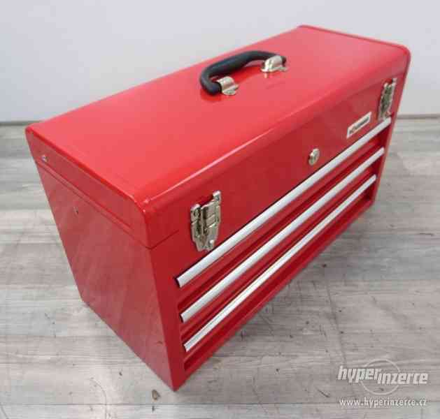 Dílenský kovový kufr na nářadí 3 zásuvky