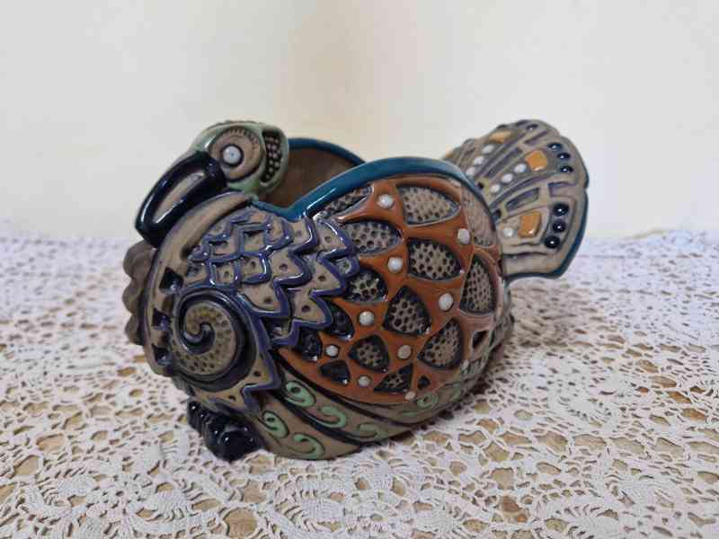 Nevídaná secesní Misa Krocan Amphora Teplice - foto 3