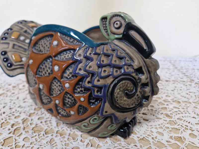 Nevídaná secesní Misa Krocan Amphora Teplice - foto 8