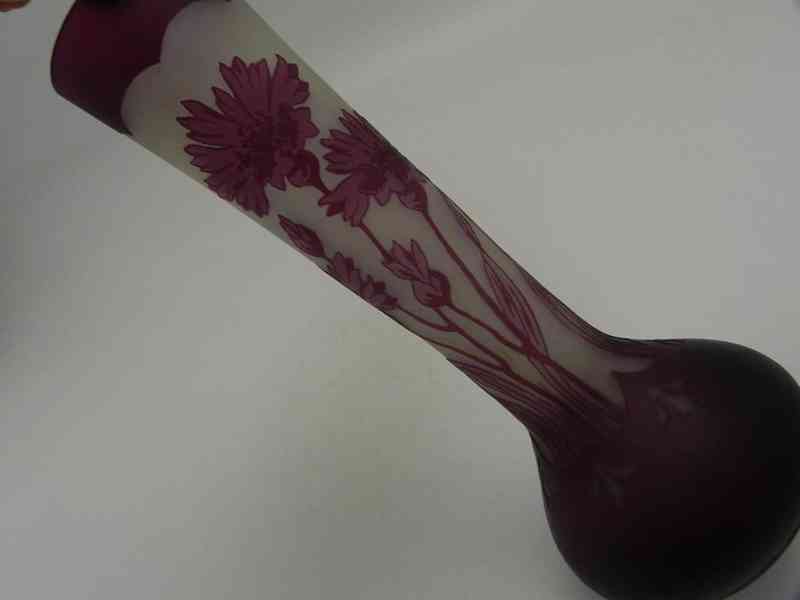 Hezká secesní fialová Autorská Váza květiny - foto 6