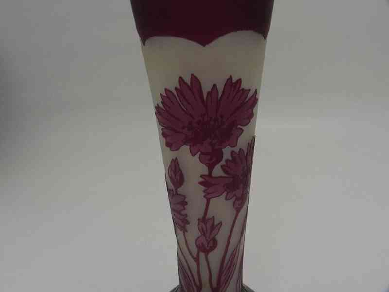 Hezká secesní fialová Autorská Váza květiny - foto 2