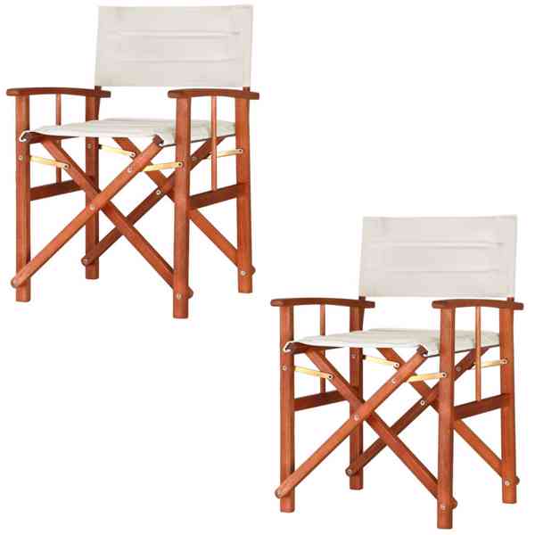 Dřevěné skládací židle | 2 kusy - foto 1