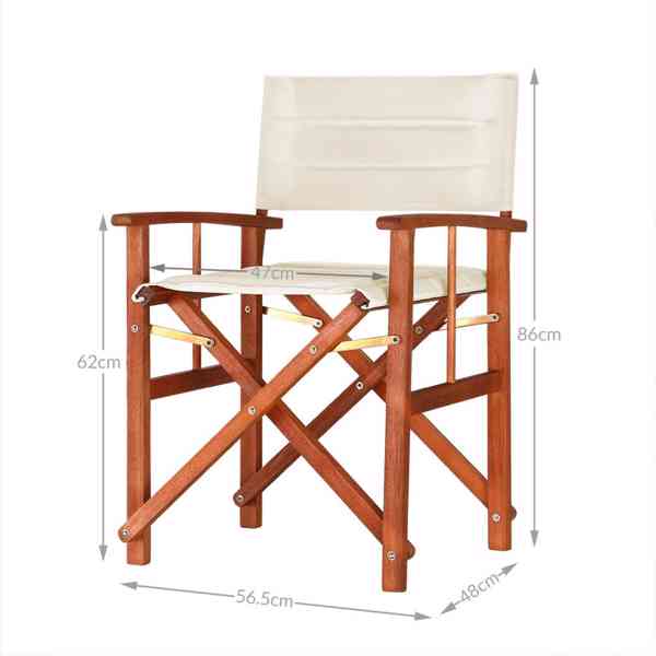 Dřevěné skládací židle | 2 kusy - foto 2