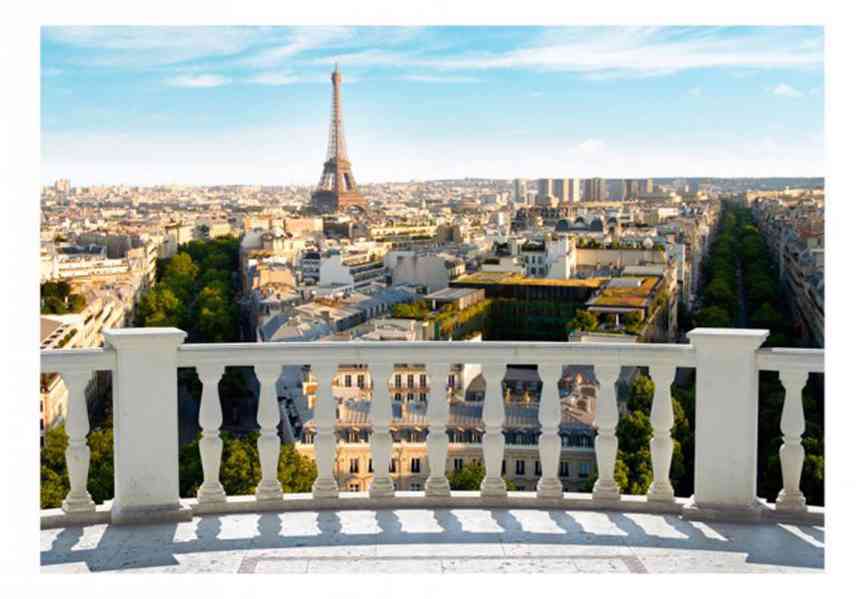 Tapeta Paříž, 3,5 x 2,45m, pohled z balkonu, vliesová - foto 1