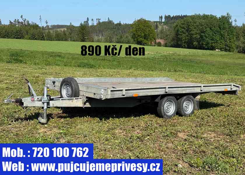 Přívěsný vozík s plachtou   -   DLOUHODOBÝ PRONÁJEM - foto 5