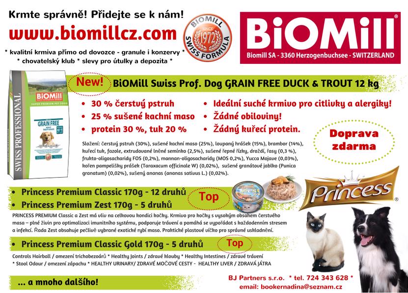 BiOMill Swiss Prof. Dog GRAIN FREE DUCK & TROUT 12 kg - foto 1