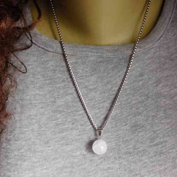 Náhrdelník nerez s polodrahokamy - foto 4