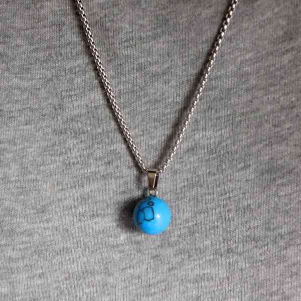 Náhrdelník nerez s polodrahokamy - foto 2