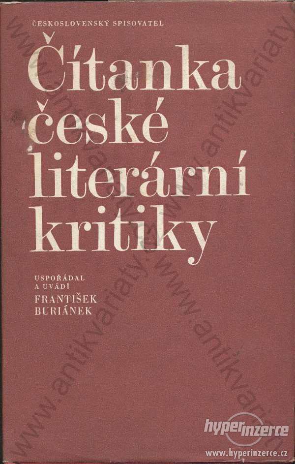 Čítanka české literární kritiky Fr. Buriánek 1974 - foto 1