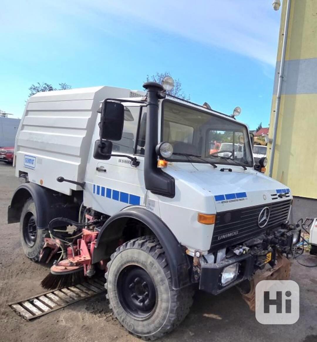 Unimog 1400 zametač 2.5m3 Schmidt komunál MB 4x4 - foto 1