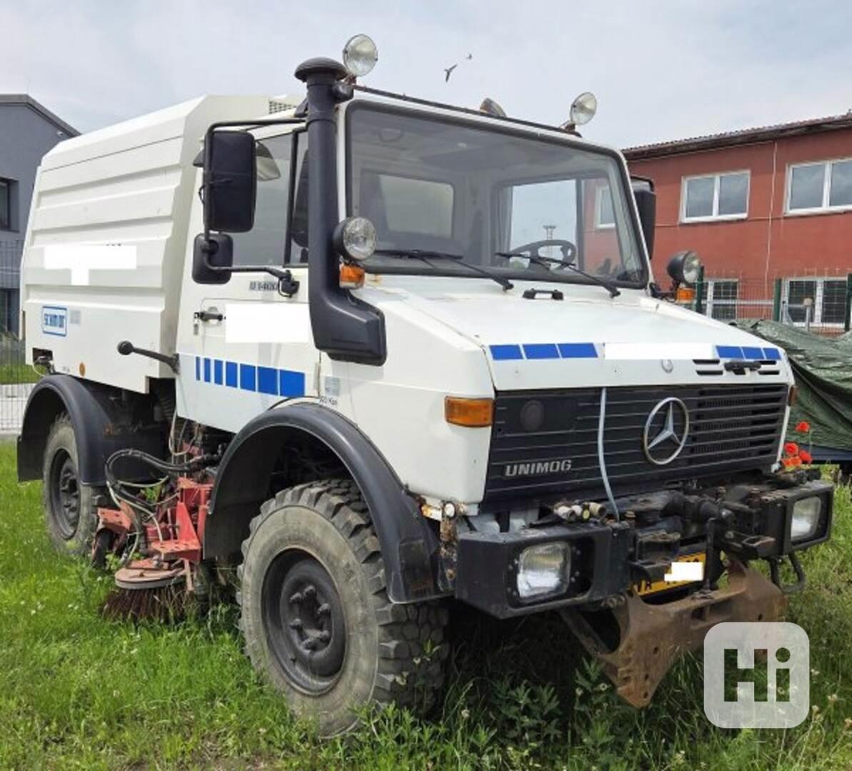 Unimog 1400 zametač 2.5m3 Schmidt komunál MB 4x4 - foto 1