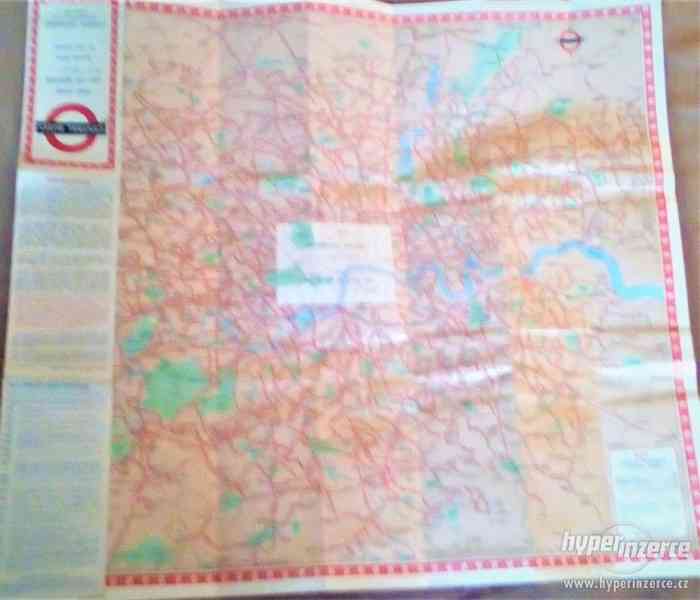 Stará automapa LONDÝNA rok 1947 - zachovalá a další mapy ap. - foto 5