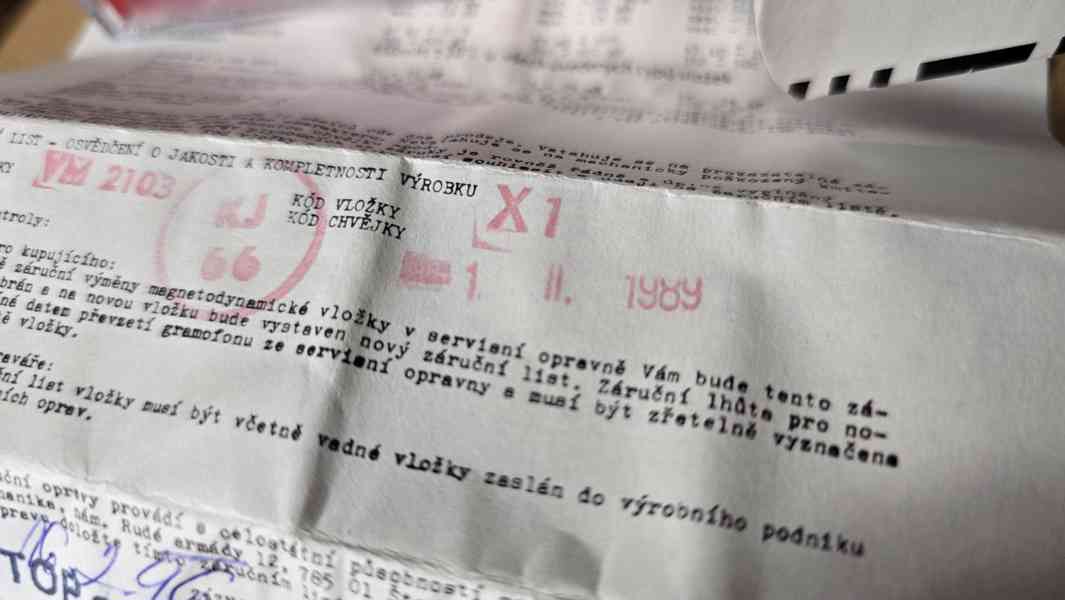 Tesla VM 2103 - NEPOUŽITÁ PŘENOSKA r. 1989 - foto 3