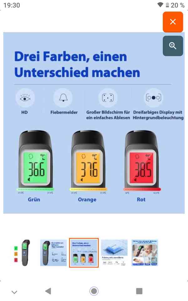 Bezkontaktní teploměr nový  - foto 2