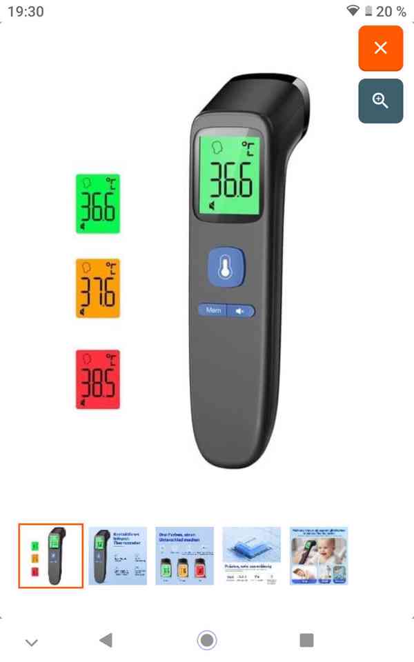 Bezkontaktní teploměr nový  - foto 4