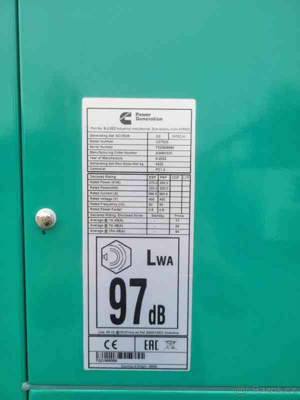 Elektrocentrála Cummins 275 kVA - půjčovna - foto 2