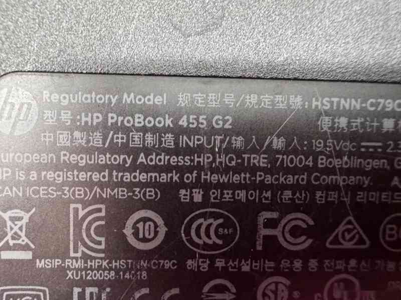Predám pokazený notebook na náhradné diely zn.HP 455 G2 - foto 2