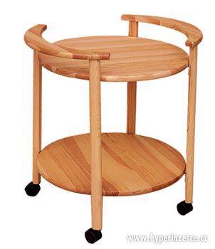 dřevěný barový stolek z masivního dřeva borovice drewfilip 3 - foto 1