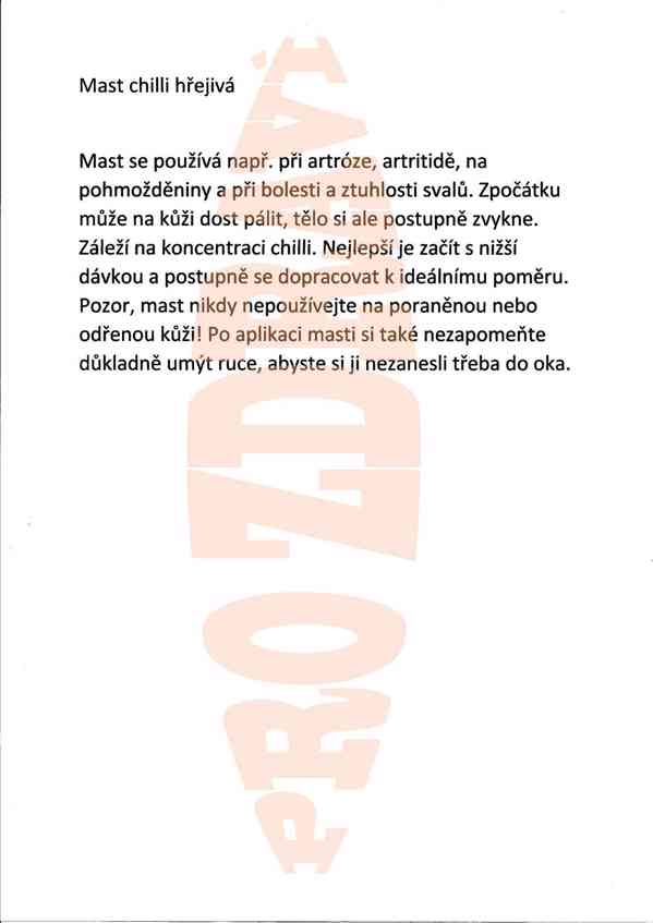 Hřejivá mast s chilli NOVÁ CENA - foto 2