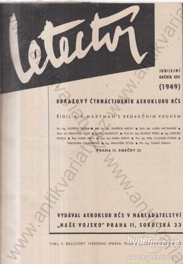 Letectví Ročník XXV, č. 1 - 26 1946 Naše vojsko - foto 1