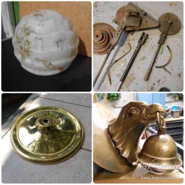 Prodám stínidla, nářadí a materiál na výrobu lustrů